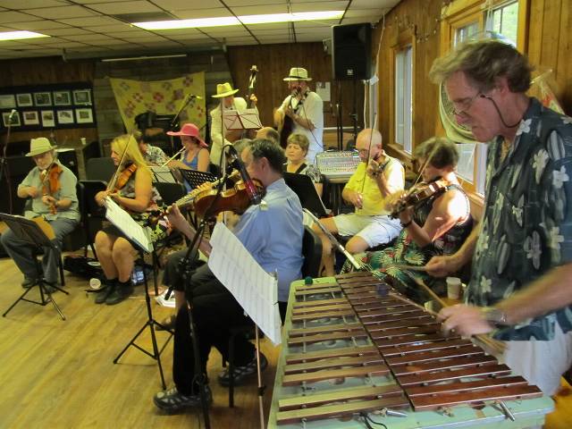 Paul's Mexican Orchestra.  Damned good!  Billy in the foreground on the xylophone.