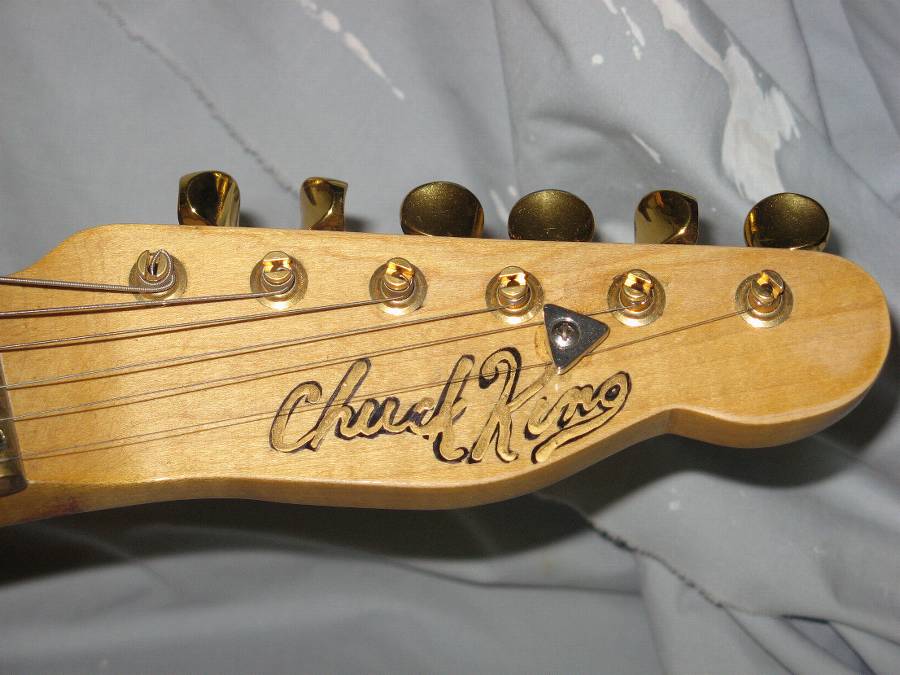 I bought this directly from Chuck King in the early 90's, he made this creation entirely by hand.  I mean machine work and all.  Well, maybe not the tuners. 